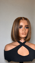 Spiced Amber | 2x6 HD Lace Highlight Middle Part Blunt Cut Bob (Coming Soon)