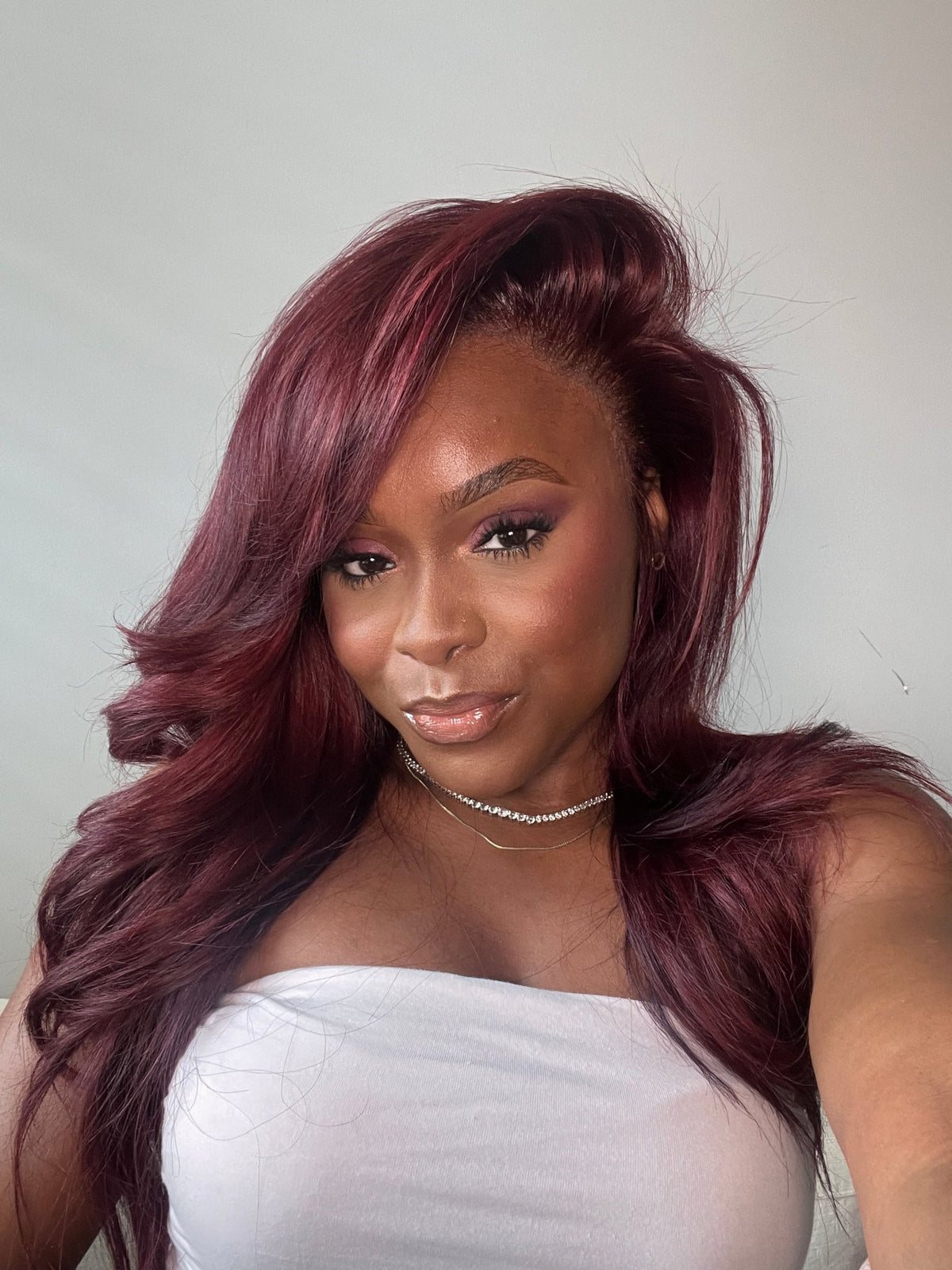 Cola | 5x5 HD Lace Plum Cherry 20" Wig - Siren