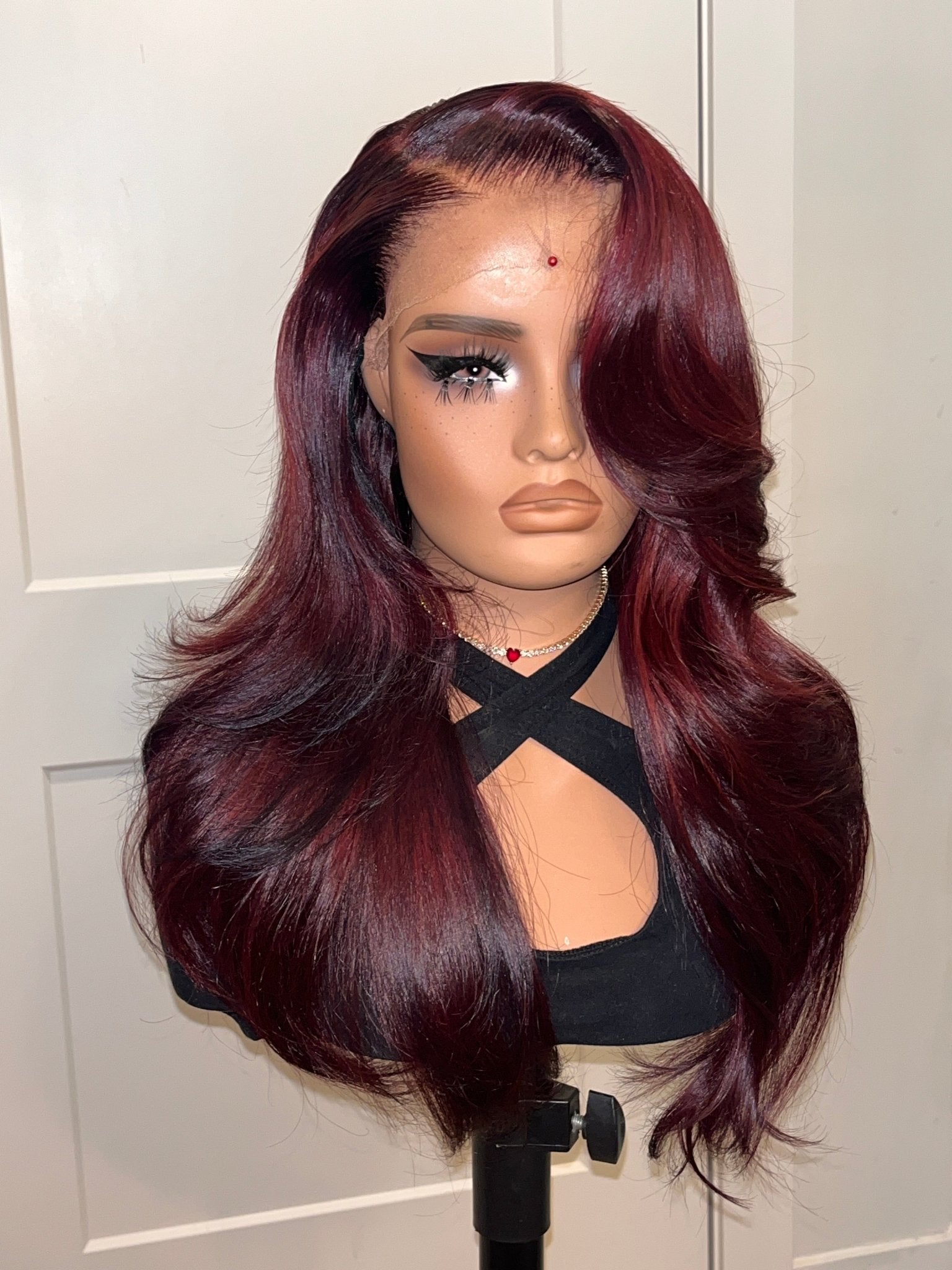 Cola | 5x5 HD Lace Plum Cherry 20" Wig - Siren