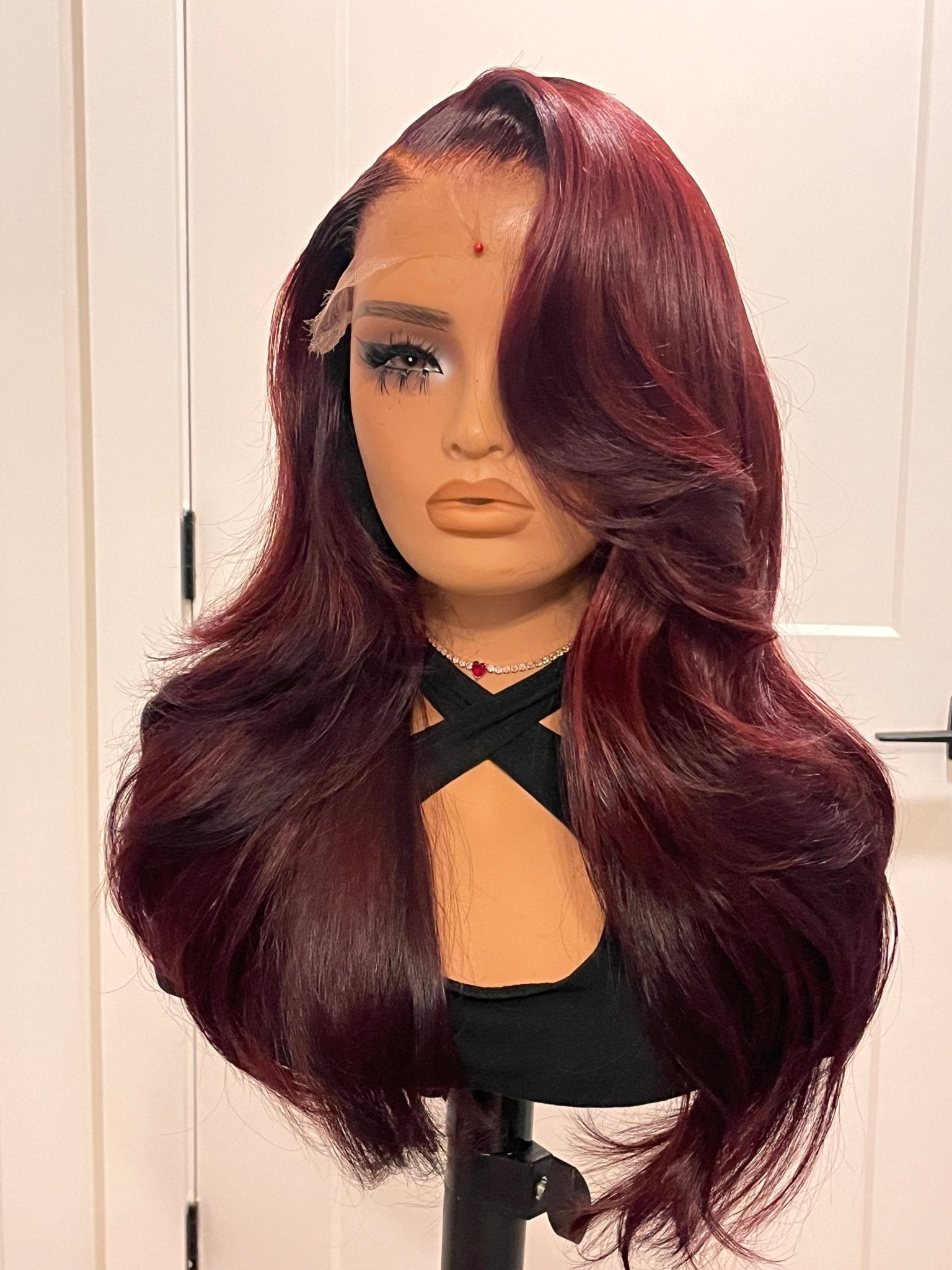 Cola | 5x5 HD Lace Plum Cherry 20" Wig - Siren