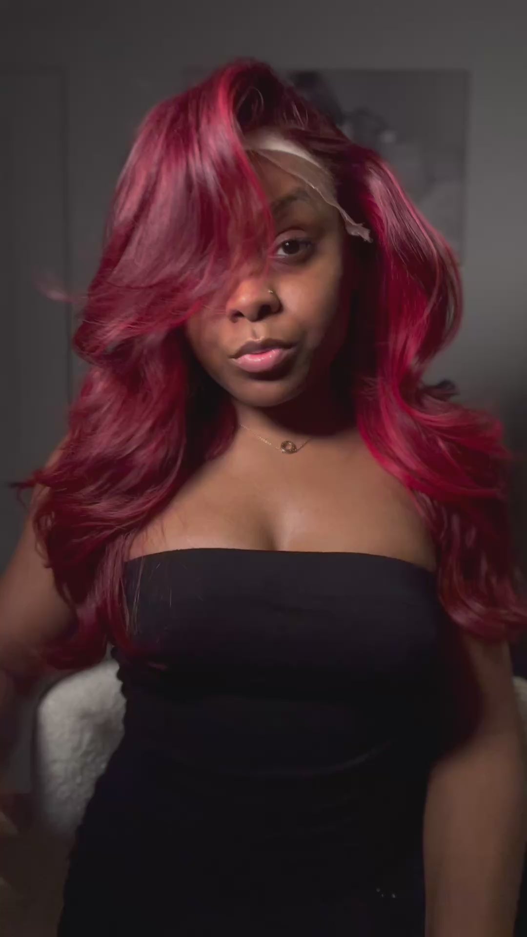 Scarlet | HD Lace 5x5 Side Part Burgundy Red Body Wave Wig