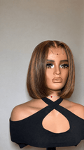 Spiced Amber | 2x6 HD Lace Highlight Middle Part Blunt Cut Bob (Coming Soon) - Siren